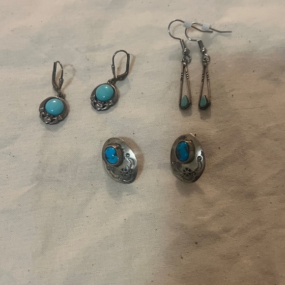 Sterling silver and turquoise earrings
